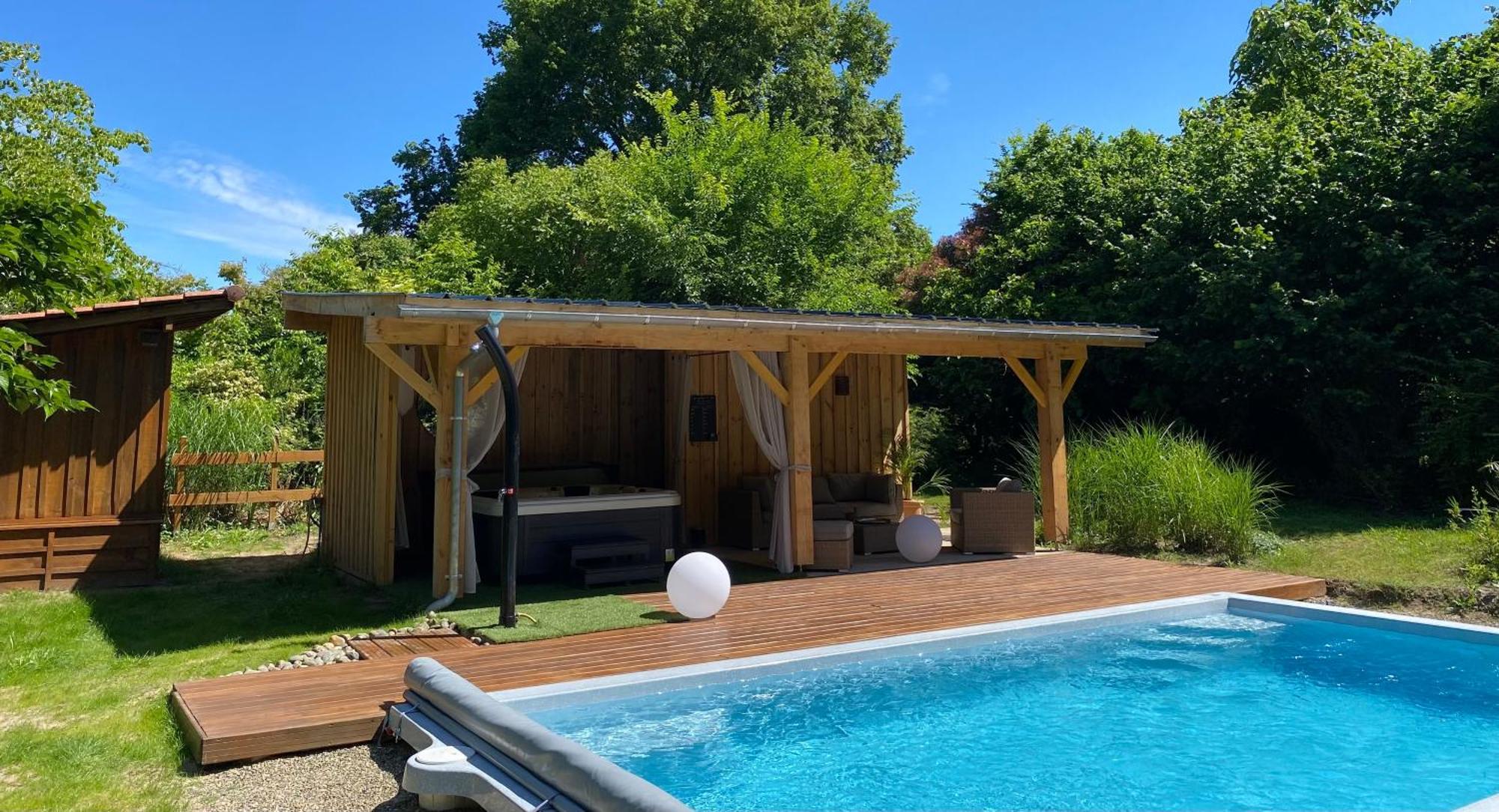 Gites & Spa De Charme " Ploum" Pouydesseaux Dış mekan fotoğraf